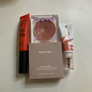 rose inc and tower 28 cream blush